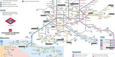 Madrid metro stacion hartë