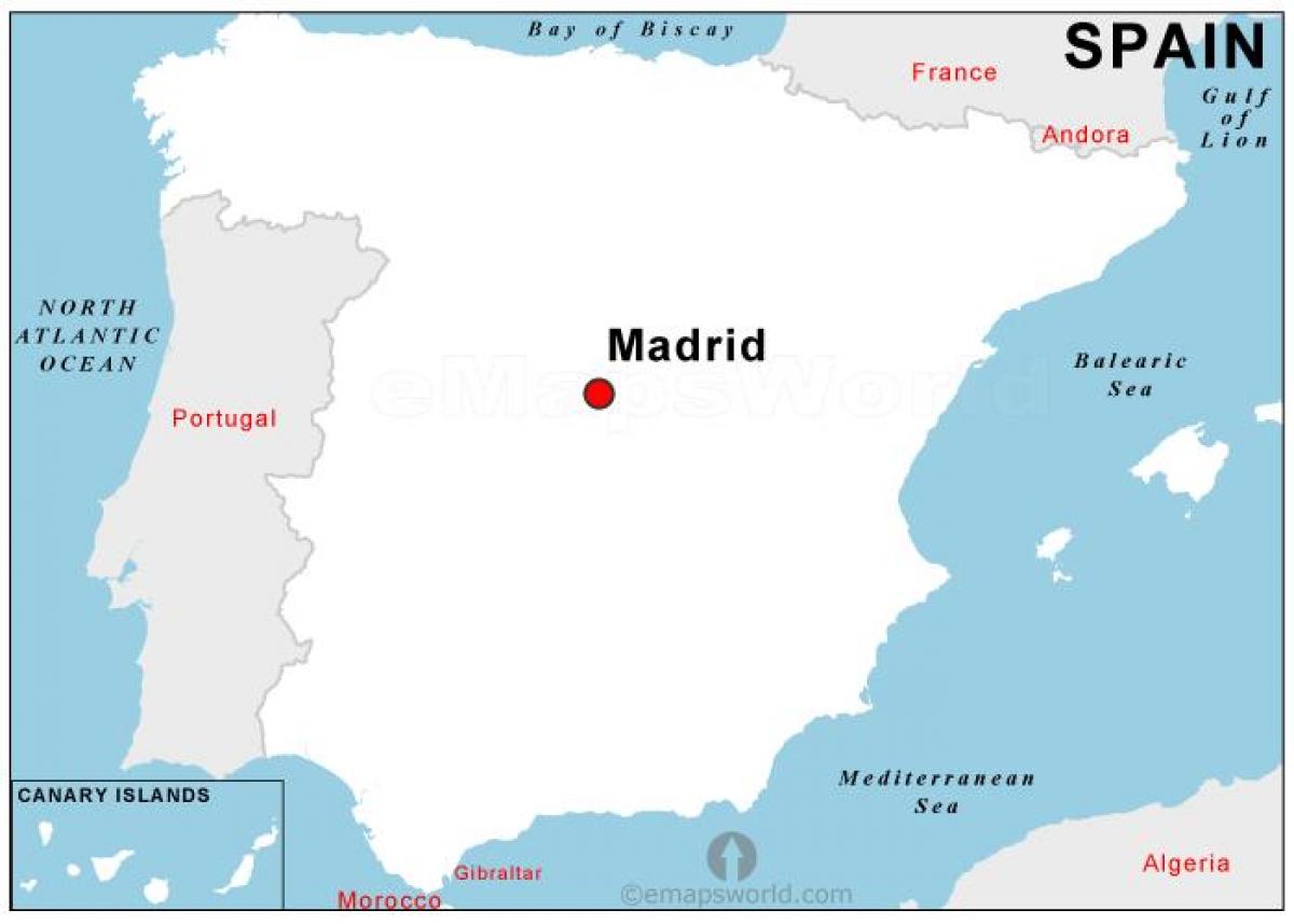 harta e kryeqytetit të Spanjës