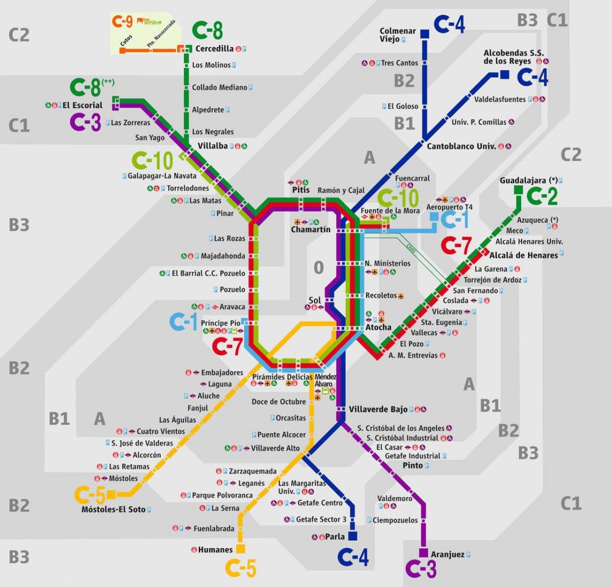 harta e Madridit atocha stacionin hekurudhor