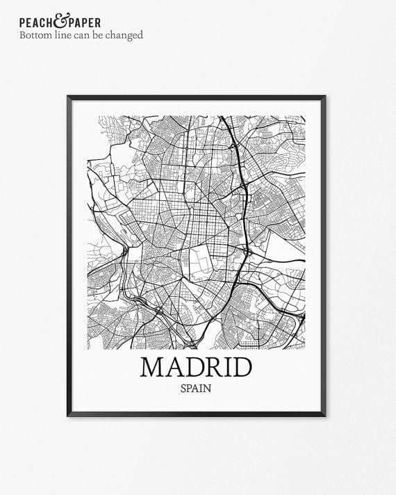 harta e Madridit hartë poster