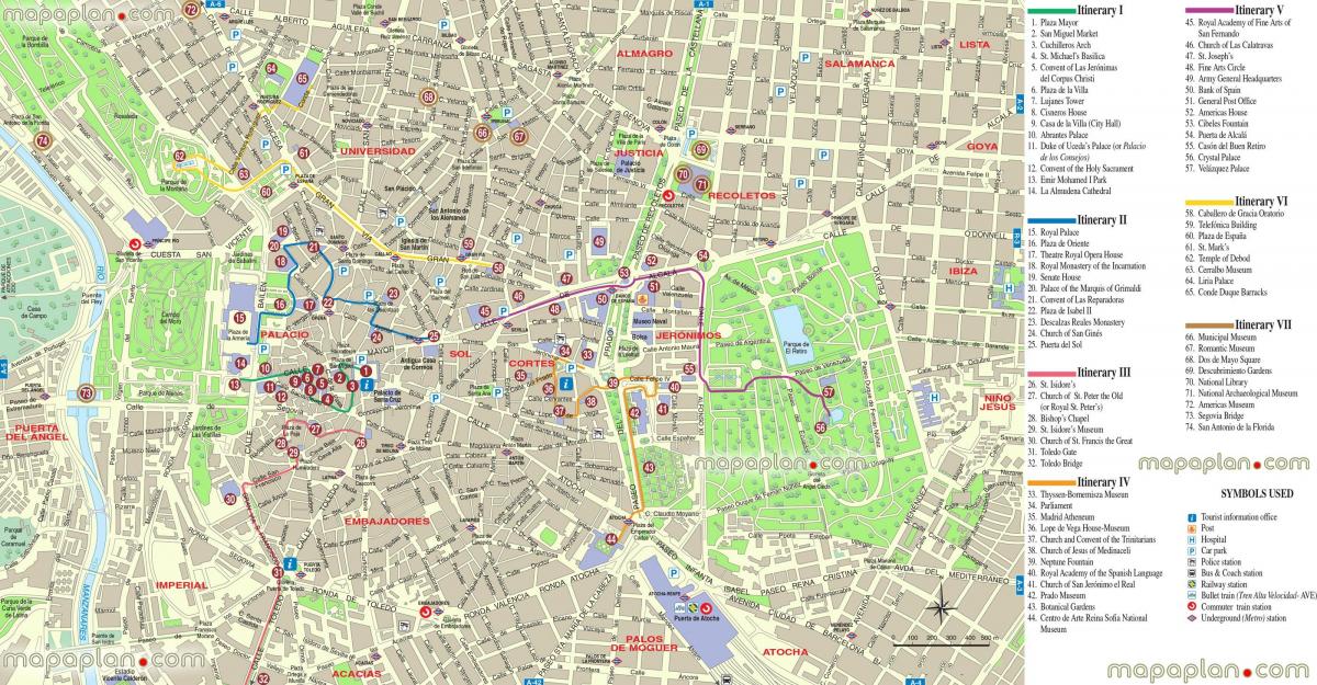 harta e Madridit hartë në linjë