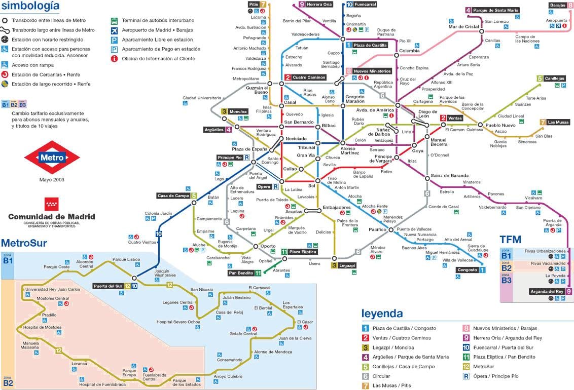 Madrid metro stacion hartë