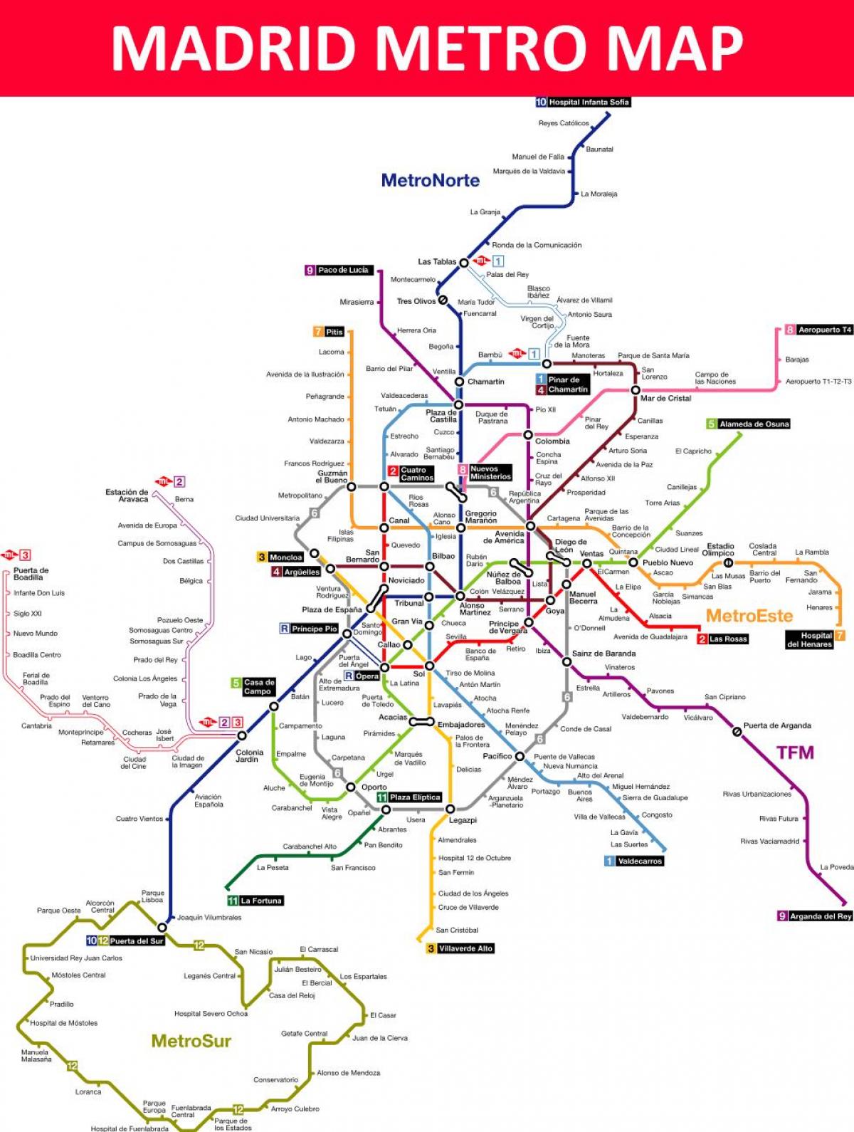 metro de Madrid hartë