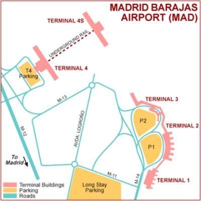Madrid airport terminal hartë