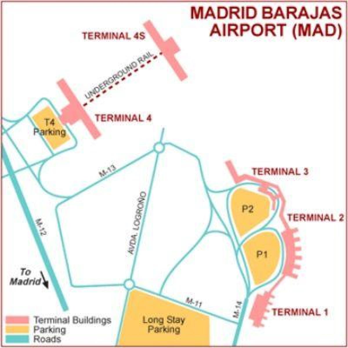 Madrid airport terminal hartë