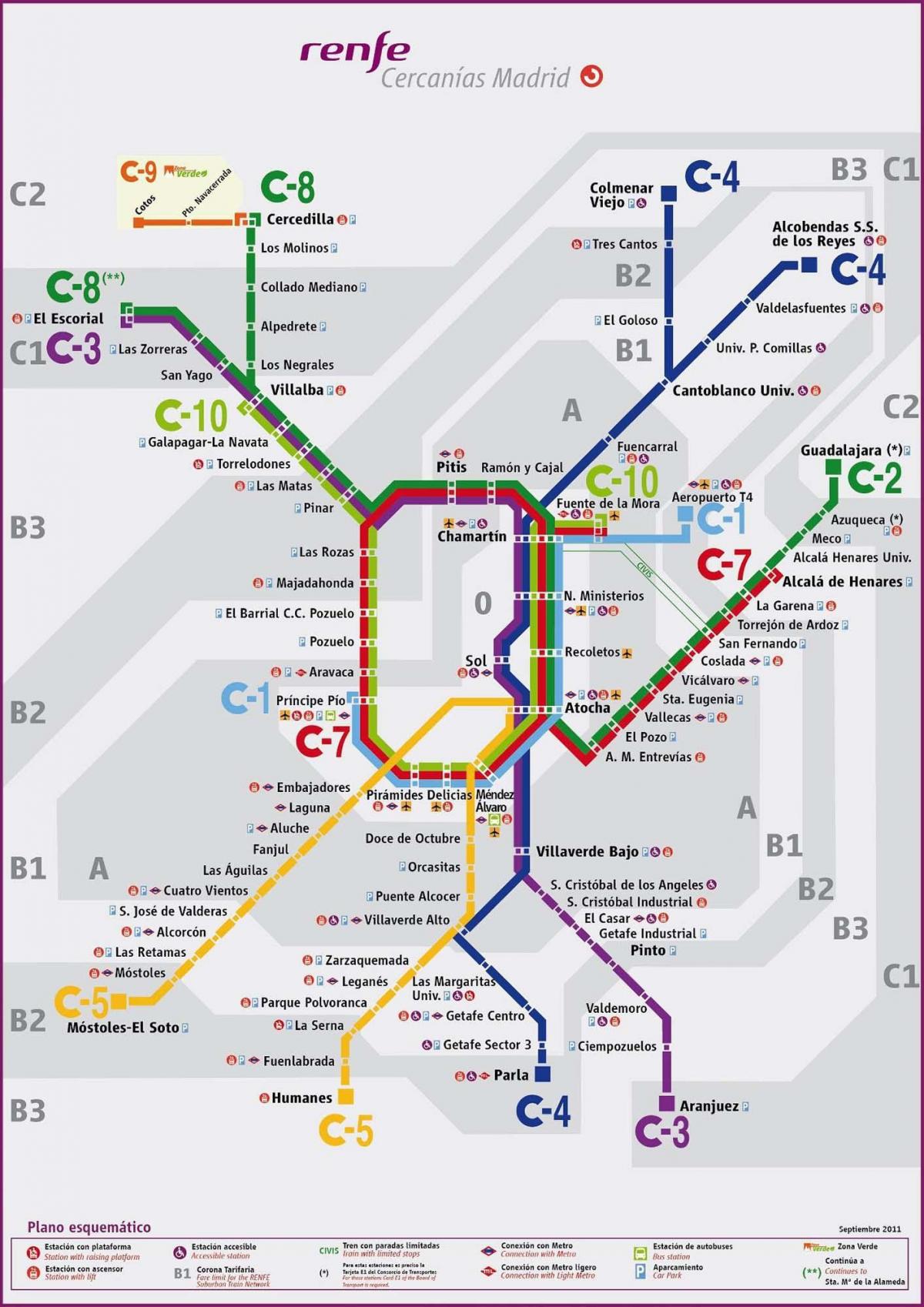 Madrid hekurudhor hartë