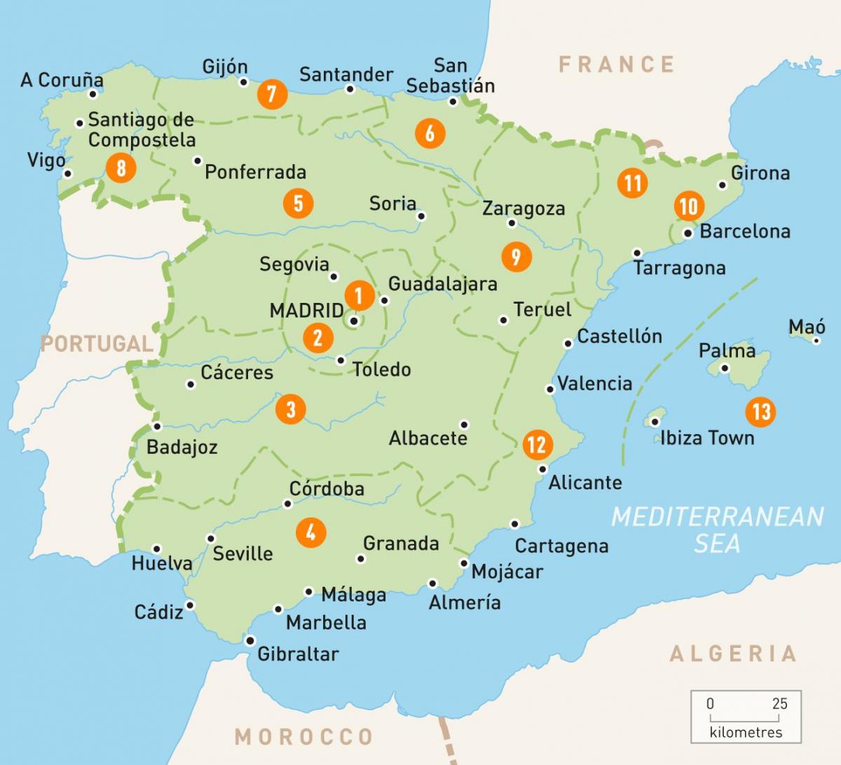 harta e Madridit zonë