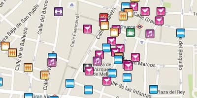 Gay zonën Madrid hartë