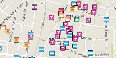Gay zonën Madrid hartë