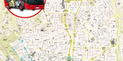 Madrid qytetit turne me autobus hartë