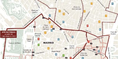 Harta e Madridit parking