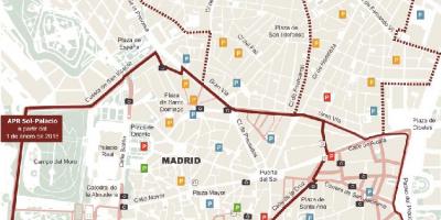 Harta e Madridit parking
