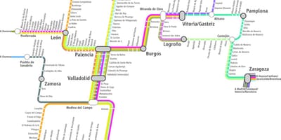 Harta e renfe Madridit